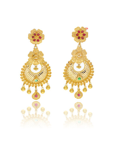 Whispering Bloom Chand Bali Earring