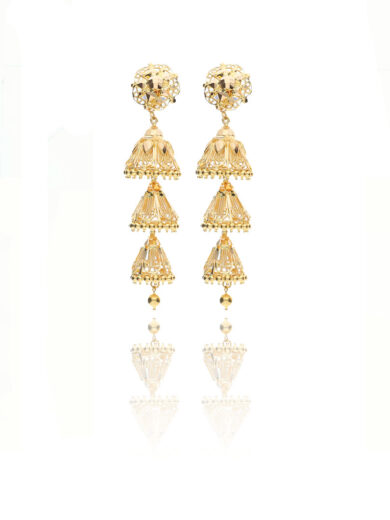 Whispering Three Layer Twilight Jhumki