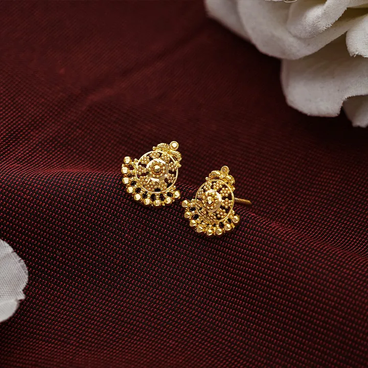 Swarna Kalash Gold Stud Earrings-TOP5766 S263 - Image 2