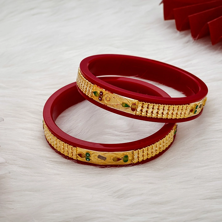 22K Gold Sankha Kada Bangles-SNKH9352 SU2ED8 - Image 2