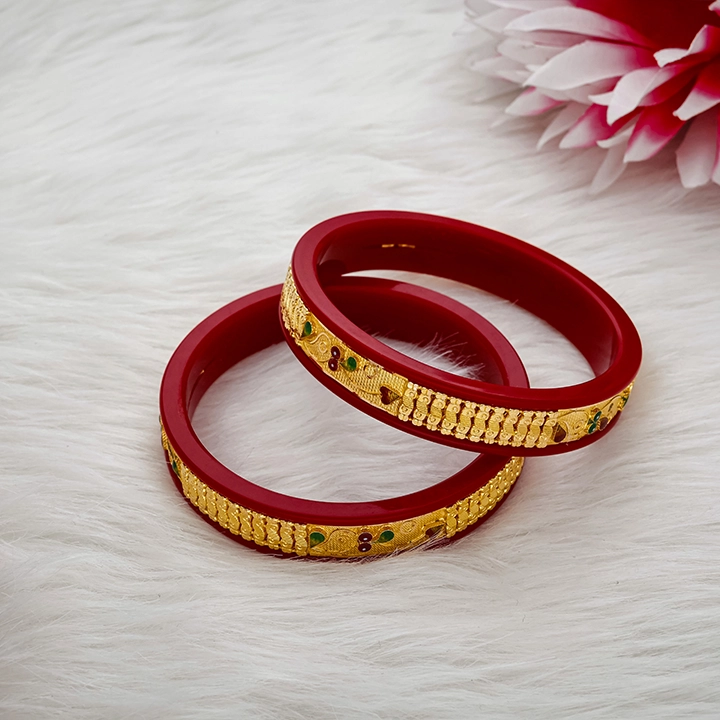 Elegant 22K Gold Sankha Bangles-SNKH9336 SU2ED8 - Image 2