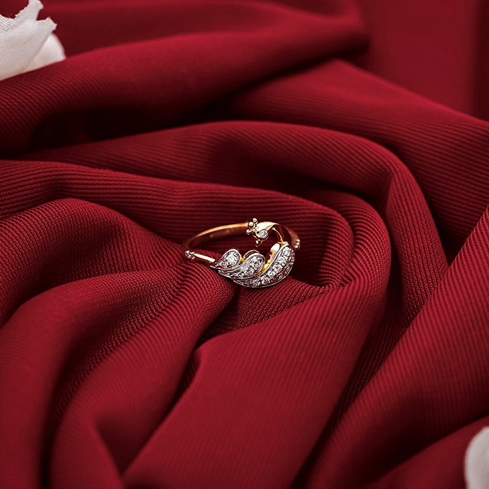 Diamond Peacock Motif Ring in Gold-DLRG3590 SU2ECA JD - Image 2