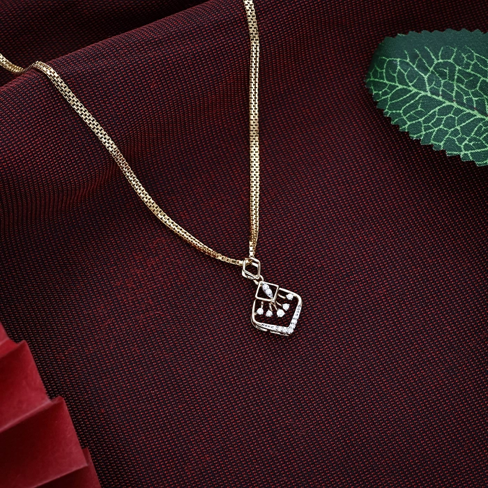 Diamond Kite Pendant - DPND0560 SU324L - Image 2