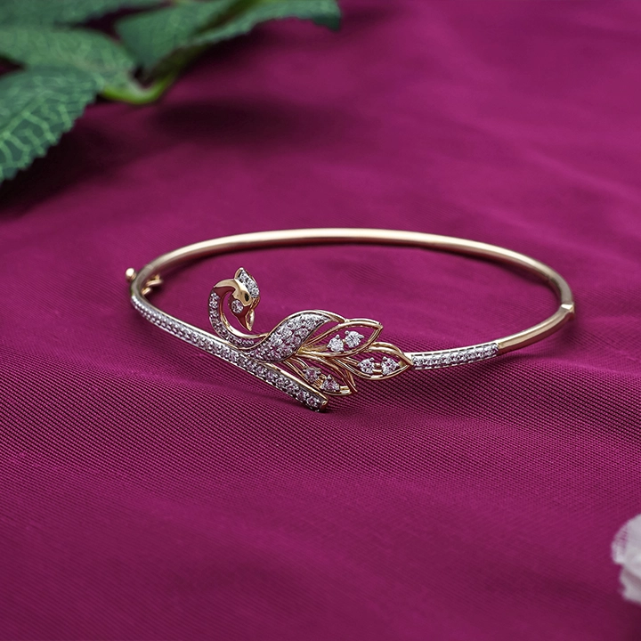 Majestic Wave Diamond Bracelet in 18K Yellow Gold - DLBR0277SU2ECA - Image 2