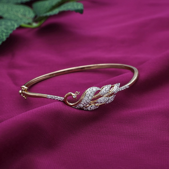 Celestial Constellation Asymmetric Diamond Bracelet in 18K Gold - DLBR0274SU2ECA - Image 2