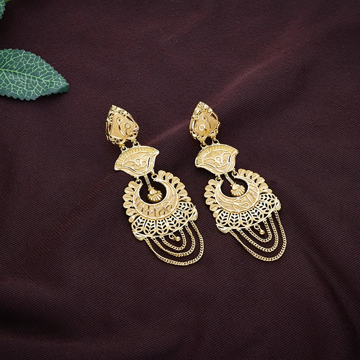Designer Bridal Gold Chandbali Earrings - ER25251 SU32A1