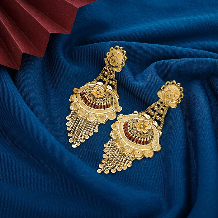 Latest Gold Hanging Earrings For Women-ER16862 SU2E83 - Image 2