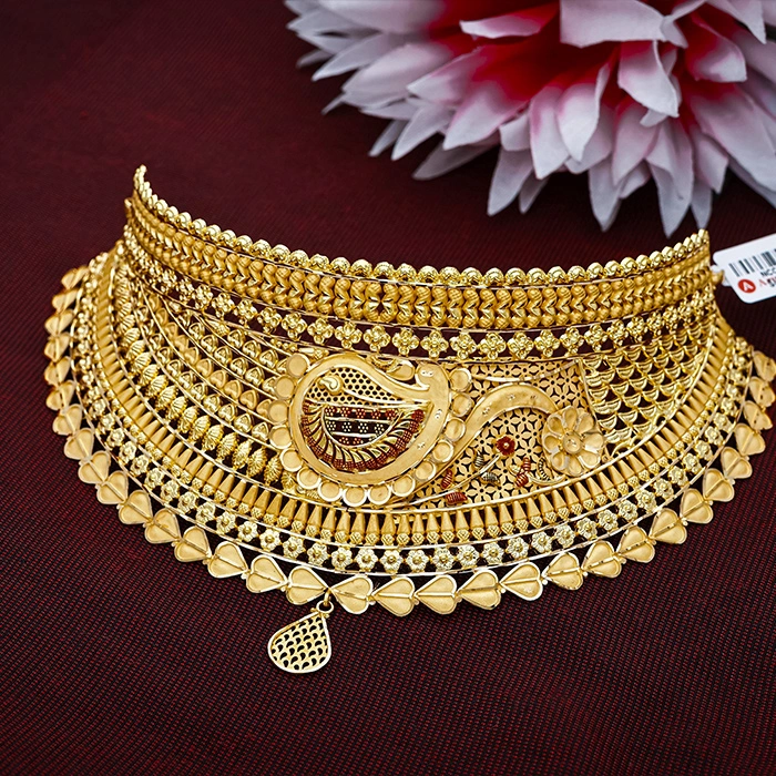 Peacock Grace Bridal Gold Choker-NCCS0767 SU2EA1 - Image 2