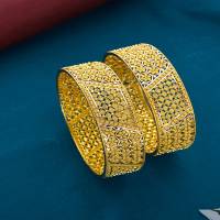 Starburst Mesh Classic Gold Bangles-BNG22362 SU2E51