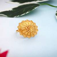 Royal Dewdrop Party Wear Gold Ring - RNL4734S406