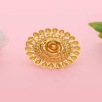 Sunlit Rose Party Wear Gold Ring-1060006791905AA S263