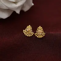 Swarna Kalash Gold Stud Earrings-TOP5766 S263