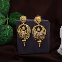 22KT Gold Bridal Chandbali Earrings-ER17485 S385