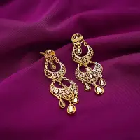 22K Sunflower Filigree Gold Drop Earrings-ER18734 S364