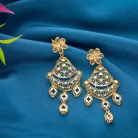 Gold Chandbali Jhumka Earrings - ER19850S364