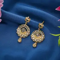 Gold Mandala Drop Earrings - ER19856S364