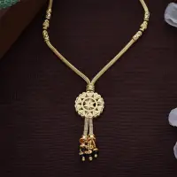22K Gold Lotus Filigree Mangalsutra - MS6896SU2E9G