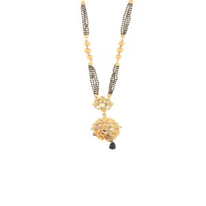 Floral Semi Long Gold Mangalsutra-1060001822406AAS101
