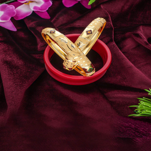 22kt Gold Minakshi Bangles-1060008913725AA S318