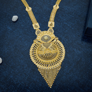 Ornate Bridal Gold Necklace with Cascading Fringe-NKSS5602 SU2E83