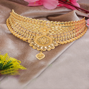 Ravishing Gold Choker-1060008776474AA S373