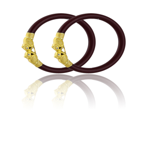 22K Traditional Fish Motif Gold Sankha Bangles-SMM-04