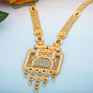 Royal Lakshmi Gold Long Necklace-NKSS2070S401