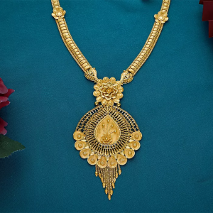 Traditional 22KT Gold Long Floral Necklace-NKSS2528 SU2EE0