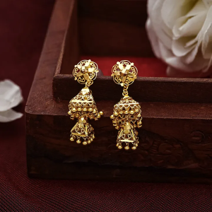 Kanak Rekha Heritage Gold Jhumkas-JUM1106 S342