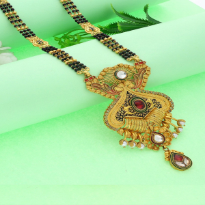 Royal Temple Style Gold Mangalsutra - 1060005635583AA S101