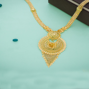 Rosette Trail Long Gold Necklace-1060009954000AA S384