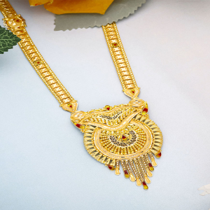 Gilded Serenity Long Gold Necklace-NKSS2052S345