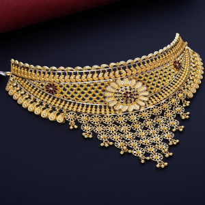 Traditional Bridal Gold Choker Necklace for Women-NCCS0484 SU2E97