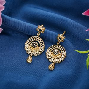 Gold Mandala Drop Earrings - ER19856S364