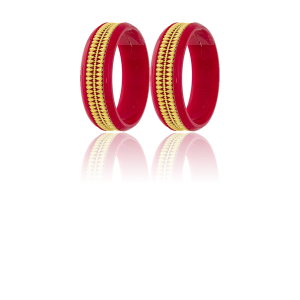 22K Dual Line Gold Sankha Bangles-SJ-19