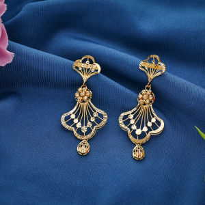 22k Gold Fan Jhumka Earrings - ER19853S364