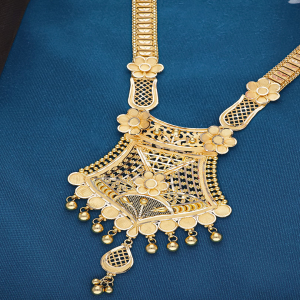 Golden Blossom Long Gold Necklace-NKSS1868S382