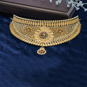 Opulent Peacock Charm Choker-1060009818401AA S373