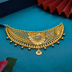 Paisley Motif 22KT Gold Choker-NCCS0742 SU2E99