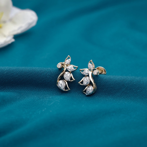 Diamond Floral Cluster Earrings - DERR3544SU2ECA