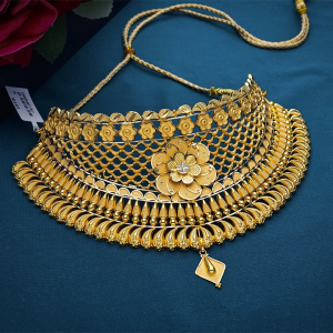 Traditional Floral Bridal Gold Choker-NCCS0803 SU2EAE