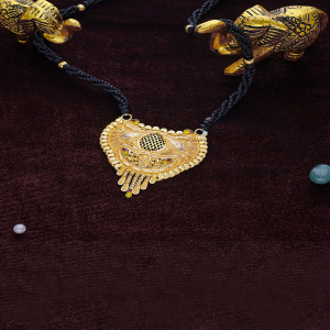 Ethnic Embrace Semi Long Gold Mangalsutra-1060009766283AAS14