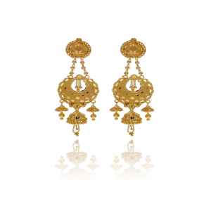 Golden Graceful Earrings-1060006102152AA S252