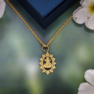 22K Lakshmi Devi Gold Framed Locket Necklace – 1060007410928 SU2E99