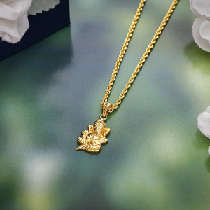 22K Ganesha Gold Pendant Locket Necklace - 1060007411154 SU2E99