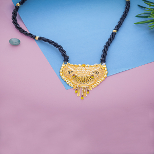 Heritage Glam Semi Long Gold Mangalsutra-1060009766429AAS14