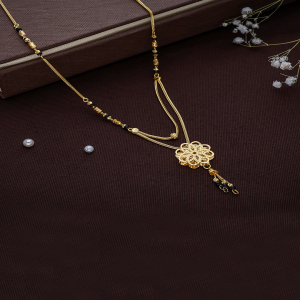 Zinnia Semi Long Gold Mangalsutra-1060011327205AAS297