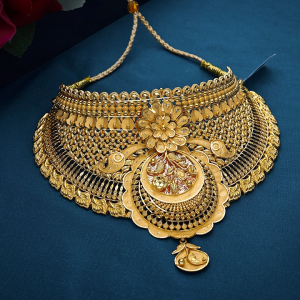 Heritage Floral Bridal Gold Choker-NCCS0807 SU2EAE