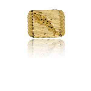 Royal Panther Gold Ring For Men-1060006606377AA S28