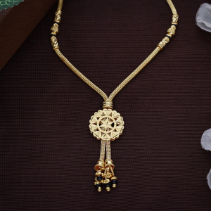 22K Gold Lotus Filigree Mangalsutra - MS6896SU2E9G